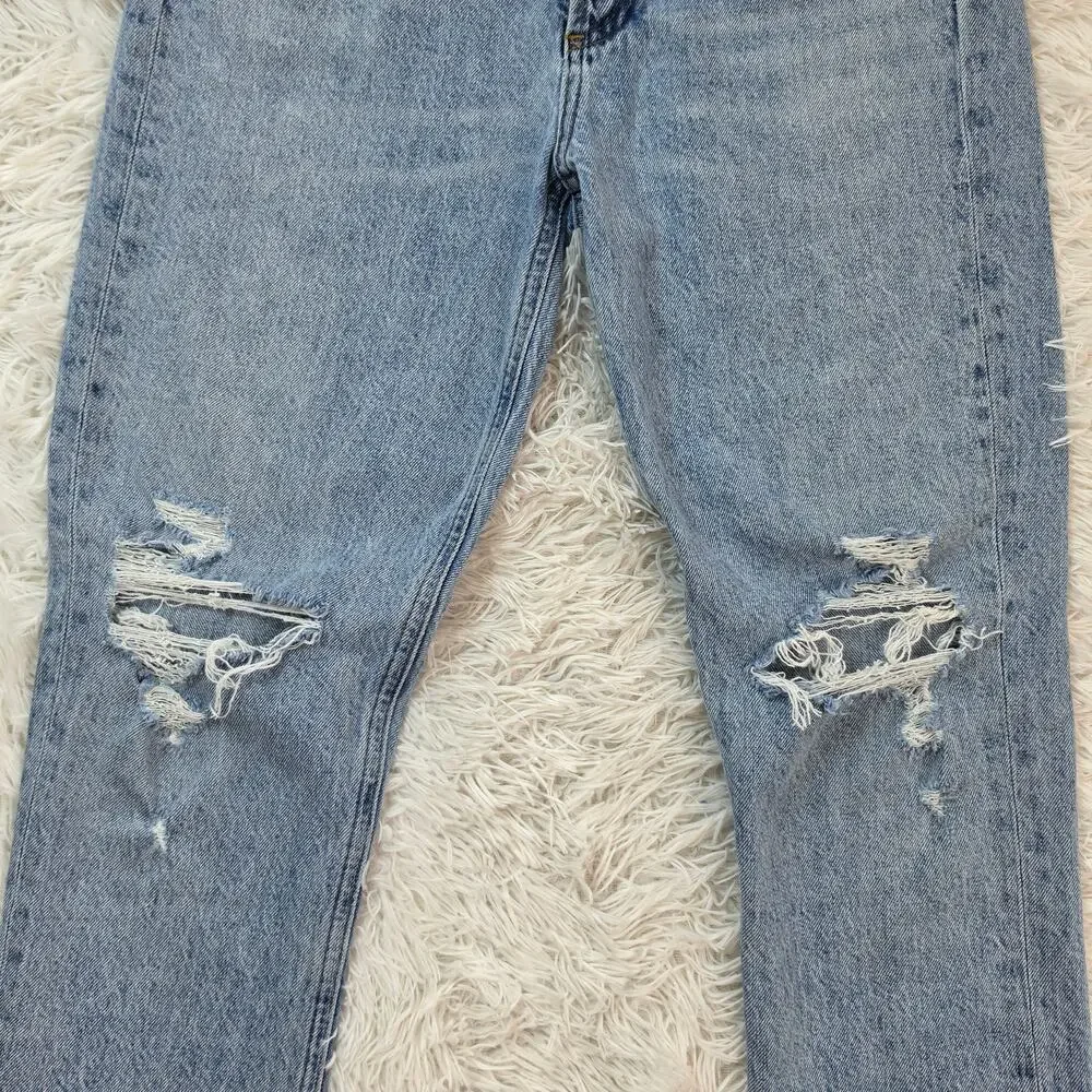 Agolde Riley High Rise Straight Crop Jeans Blitz 26 / 2